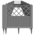 Jardinera con clavijas PP gris claro 363,5x43,5x43,5