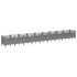 Jardinera con clavijas PP gris claro 363,5x43,5x43,5