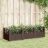 Jardinera con clavijas PP marrón 123,5x43,5x43,5