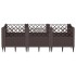 Jardinera con clavijas PP marrón 123,5x43,5x43,5