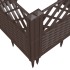 Jardinera con clavijas PP marrón 123,5x43,5x43,5