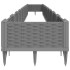 Jardinera con clavijas PP gris claro 362,5x42,5x28,5