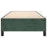 Estructura de cama sin colchón terciopelo verde oscuro