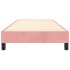 Estructura de cama sin colchón terciopelo rosa 90x200