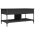 Mesa de centro madera de ingeniería y metal negro 100x50x50