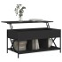 Mesa de centro madera de ingeniería y metal negro 100x50x50