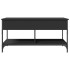 Mesa de centro madera de ingeniería y metal negro 100x50x50