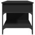 Mesa de centro madera de ingeniería y metal negro 100x50x50