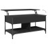 Mesa de centro madera de ingeniería y metal negro 100x50x50