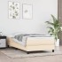 Estructura de cama sin colchón tela crema 90x190