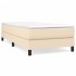 Estructura de cama sin colchón tela crema 90x190