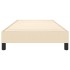 Estructura de cama sin colchón tela crema 90x190