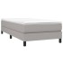 Estructura de cama sin colchón tela gris claro 90x190