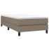 Estructura de cama sin colchón tela taupe 90x200