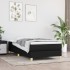 Estructura de cama sin colchón tela negro 100x200