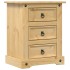 Mesita de noche Corona madera maciza de pino 53x39x66