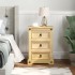 Mesita de noche Corona madera maciza de pino 53x39x66