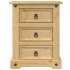 Mesita de noche Corona madera maciza de pino 53x39x66