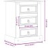 Mesita de noche Corona madera maciza de pino 53x39x66