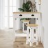 Taburetes altos de cocina 2 uds madera maciza de pino