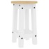 Taburetes altos de cocina 2 uds madera maciza de pino