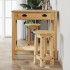 Taburetes altos de cocina 2 uds madera maciza de
