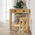 Taburetes altos de cocina 2 uds madera maciza de