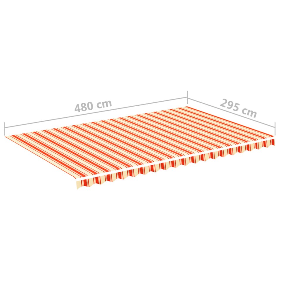 Tela de repuesto para toldo amarillo y naranja 5x3