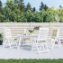 Cojines silla respaldo alto 4 uds tela crema melange