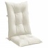 Cojines silla respaldo alto 4 uds tela crema melange