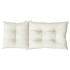 Cojines silla respaldo alto 4 uds tela crema melange