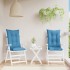 Cojines silla respaldo alto 2 uds tela azul melange 120x50x7