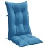 Cojines silla respaldo alto 2 uds tela azul melange 120x50x7