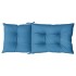 Cojines silla respaldo alto 2 uds tela azul melange 120x50x7