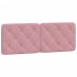 Cabecero de cama acolchado terciopelo rosa 120