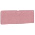 Cabecero de cama acolchado terciopelo rosa 120