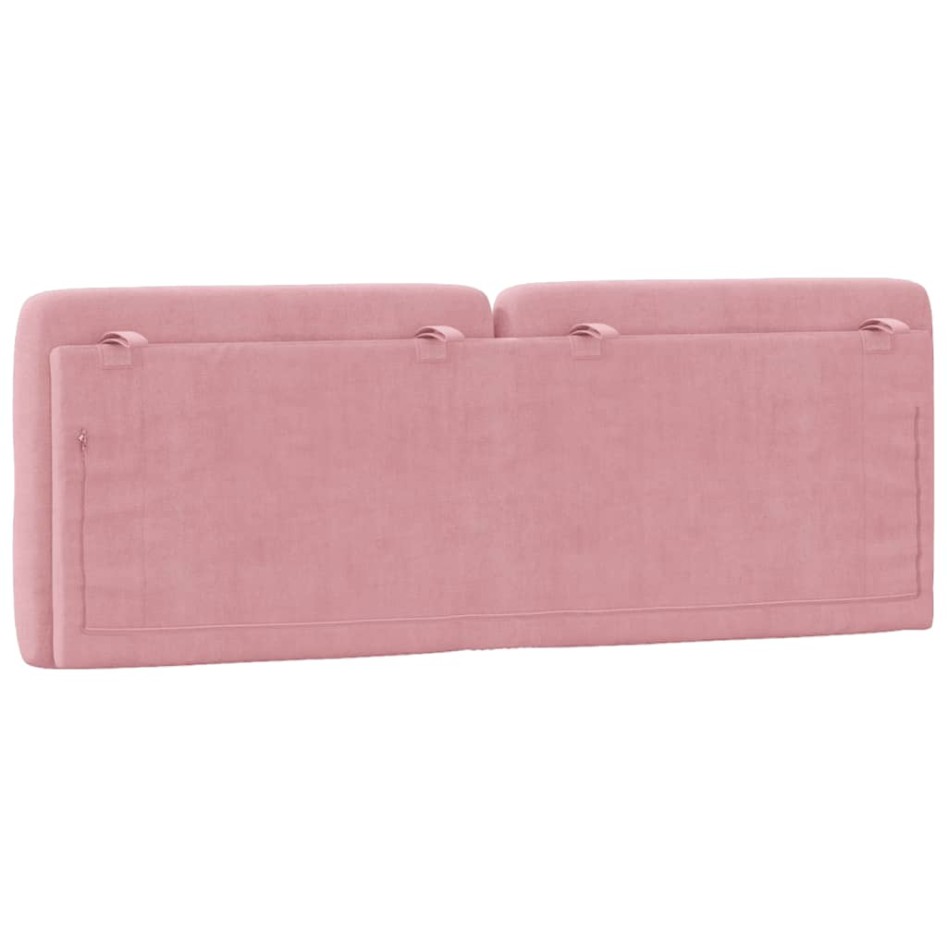 Cabecero de cama acolchado terciopelo rosa 120