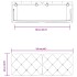 Cabecero de cama acolchado terciopelo rosa 120