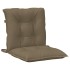 Cojines silla respaldo bajo 2 ud tela taupe melange 100x50x7