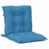 Cojines silla respaldo bajo 2 ud tela azul melange 100x50x7