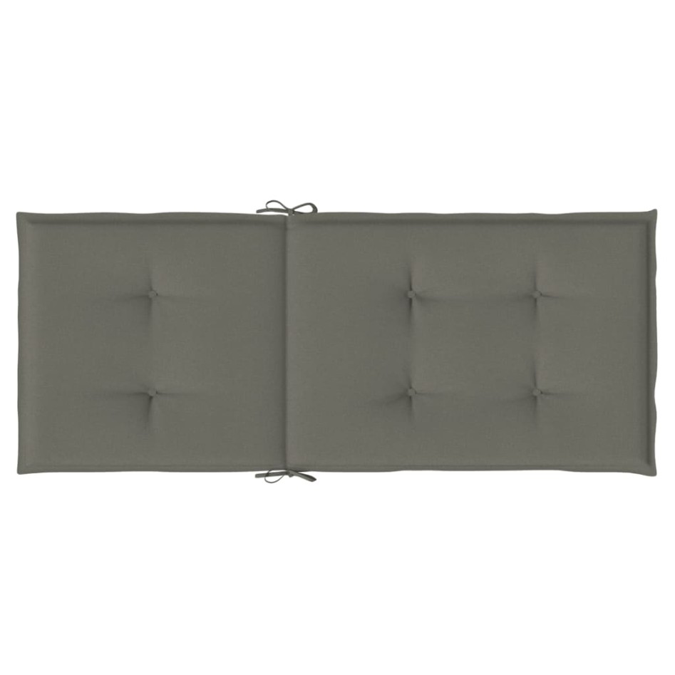 Cojines para silla respaldo alto 6 uds tela gris oscuro