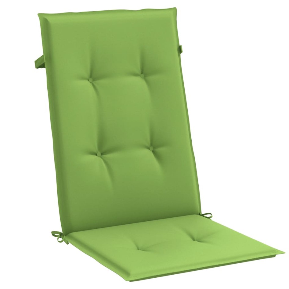 Cojines silla respaldo alto 6 uds tela verde melange
