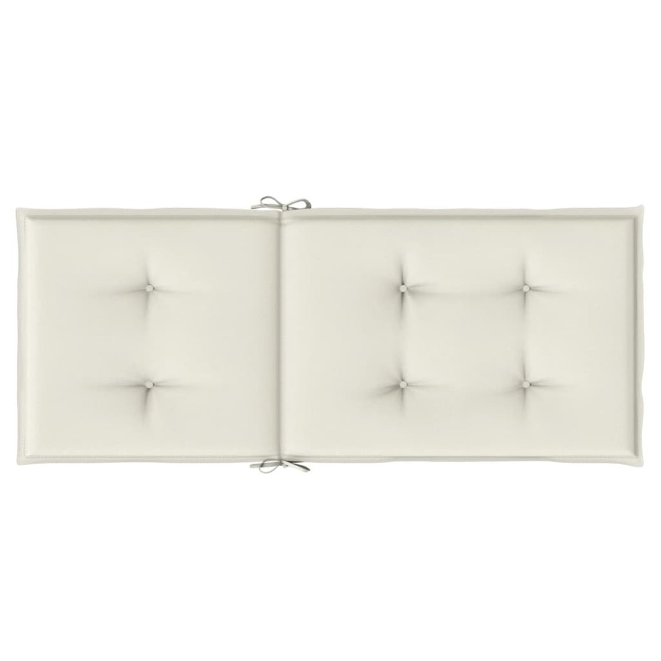 Cojines silla respaldo alto 6 uds tela crema melange