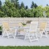 Cojines silla respaldo alto 4 uds tela beige melange