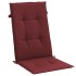 Cojines para silla respaldo alto 6 uds tela rojo tinto