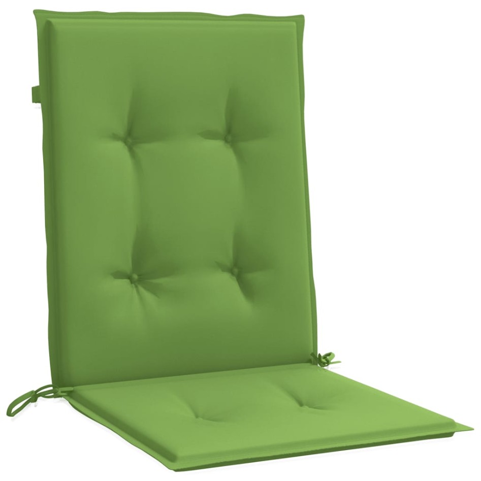 Cojines silla respaldo bajo 6 ud tela verde melange 100x50x4