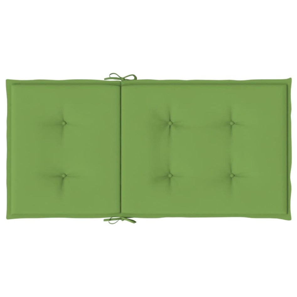 Cojines silla respaldo bajo 6 ud tela verde melange 100x50x4