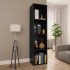 Estantería libros/mueble TV contrachapada negro 36x30x143