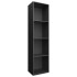 Estantería libros/mueble TV contrachapada negro 36x30x143