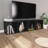 Estantería libros/mueble TV contrachapada negro 36x30x143